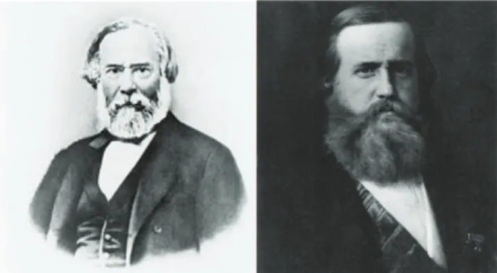 Fig 1. Professor Brown-Séquard (1817–1894) and Dom Pedro II  (1825–1891).