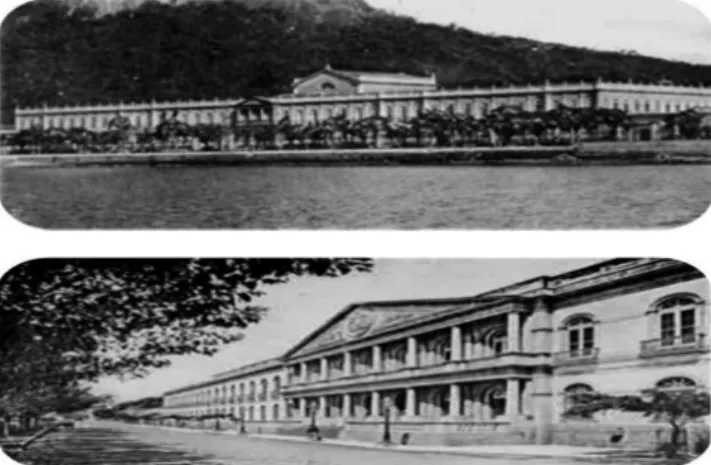 Fig 1. The Brazilian Neurology founding places, around the 20 th century beginning. (A) National Hospice for the Insane;  