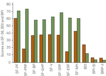 Figure 4. Assessment of scales at T = 2. Brown: Group I;  
