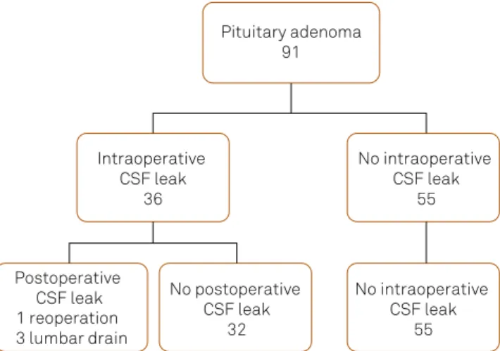 Figure 3. Results of this study concerning cerebrospinal fluid  fistula.