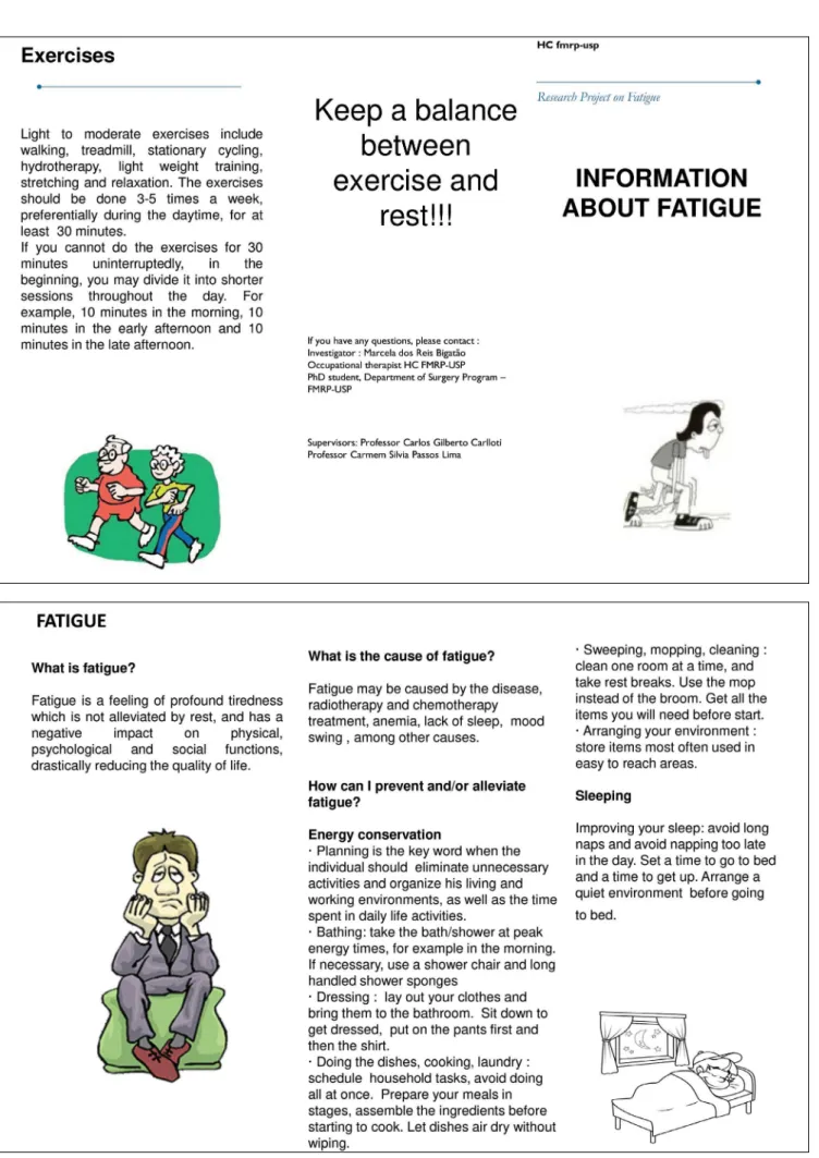 Figure 1. Informative lealet about fatigue.