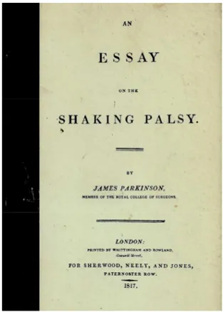 Figure 2. “An Essay on the Shaking Palsy” – James Parkinson, 1817.
