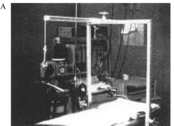 FIGURA 1B – Internal part – the support with three turning rods FIGURE 1A – External part – a frame attached to the operating table