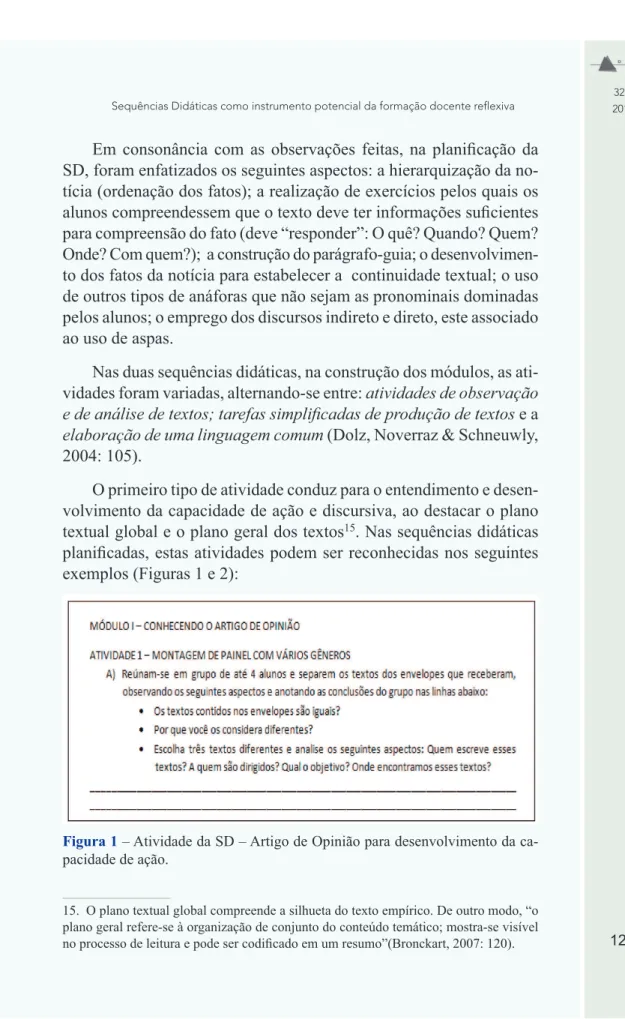 Figura 1  – Atividade da SD – Artigo de Opinião para desenvolvimento da ca-