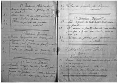Figura 1 – Caderno diário de classe da professora Guilhermina Poloni Costa, 1946.