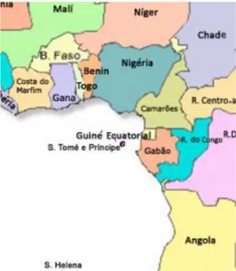 Figura 2 - Localização Geográfica de São Tomé  e Príncipe. Fonte: Internet 