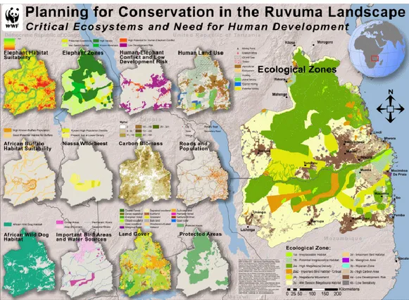 Figura 10 – Planning for Conservation in the Ruvuma Landscape  Fonte: Dixon, et al., (2011) 