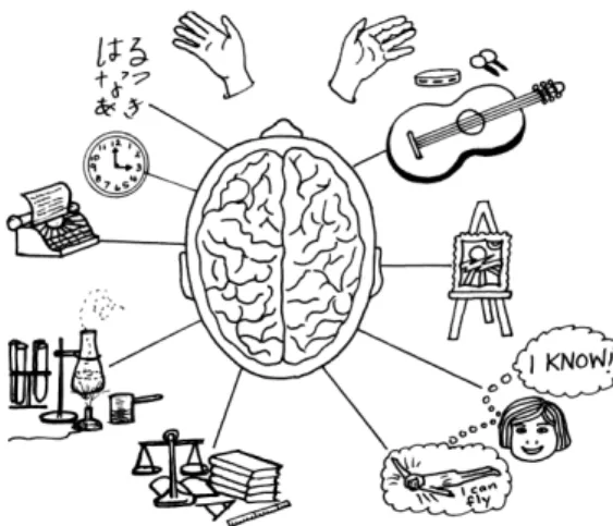 Fig. 29 - Esquema figurativo das diferenças  entre os henisférios cerebrais 