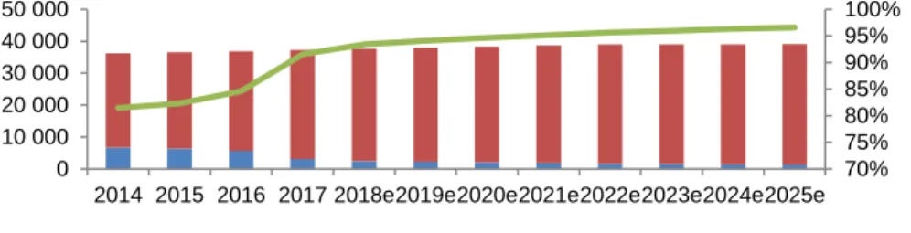 Figure 28: HGM Projected Stores  Evolution  