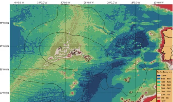 Figura 3 - Orografia dos espaços marítimos nacionais  