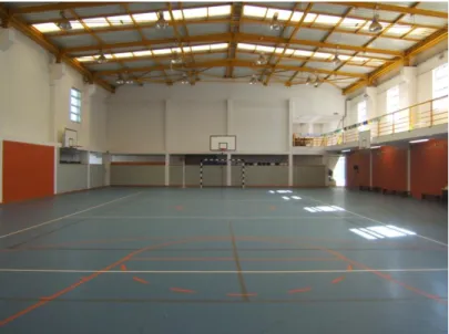 Figura 2.5 – Interior da sala de desporto da Escola Básica Integrada de Eixo – Aveiro