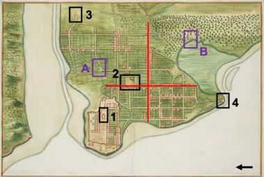 Figure 14: Plan de la ville de São Luís au XVII ème  siècle.  