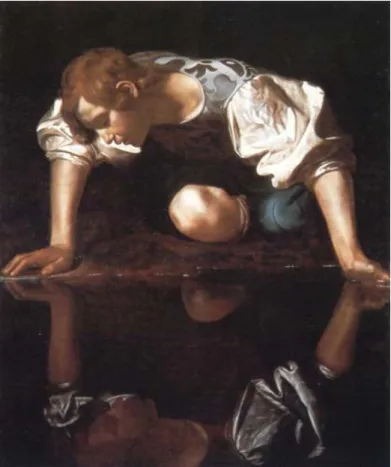Fig. III.2. “Narciso”, pintado por Caravaggio em 1599 