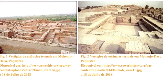 Fig. 1 Vestígios de estâncias termais em Mohenjo- Mohenjo-Daro, Paquistão 