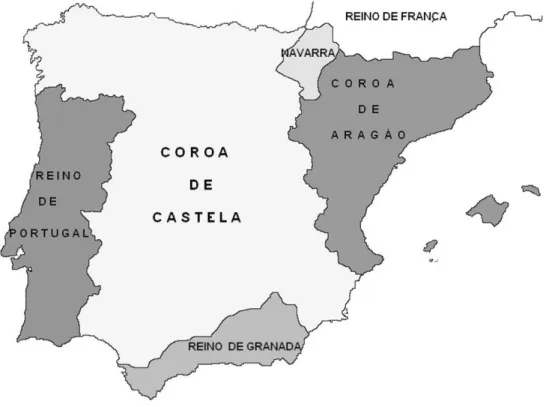 Fig. 4 – Península Ibérica após a Reconquista. 