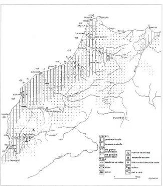Fig. 10 - Litoral Norte africano (segundo António Dias Farinha, Portugal e Marrocos no séc