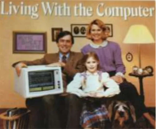 Figure 3 - Living with the computer, magazine cover illustration 90s happiness  (source: Taschen, James Wines, page 235, USA 1990’s)