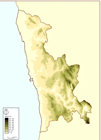Fig. 5 – Hipsometria da Área Metropolitana do Porto (CLIAS, 1999). 