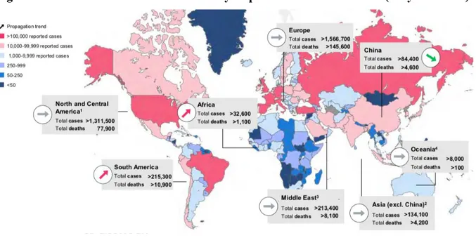 Figure 1: Overview of Worldwide Officially Reported COVID-19 Cases (May 06 th  2020) 