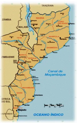 Figura 2 – Mapa de Moçambique  