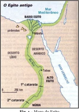 Fig. 1 – Mapa do Egito 