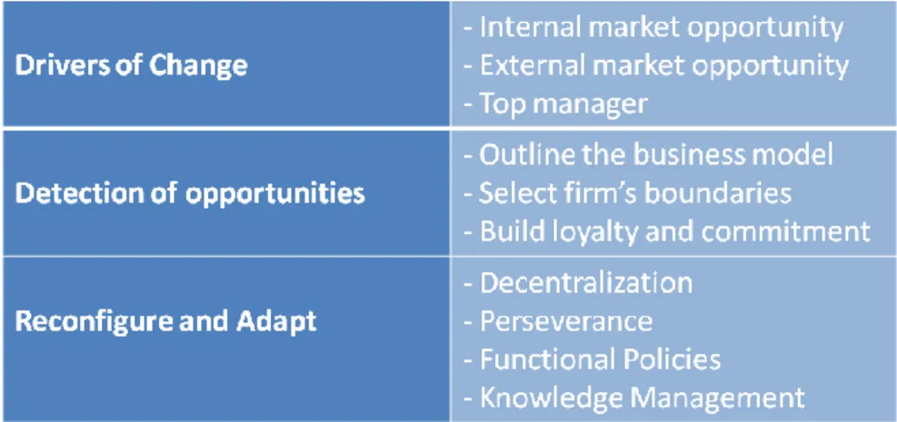 Fig 2 - Categories of dynamic capabilities