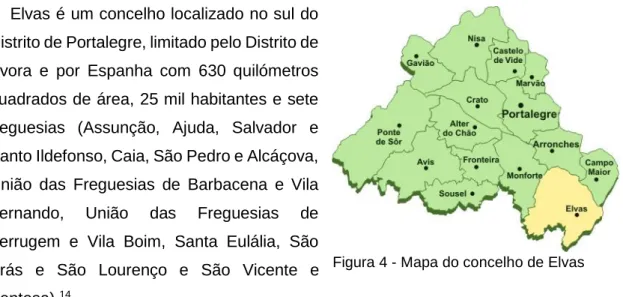 Figura 4 - Mapa do concelho de Elvas  