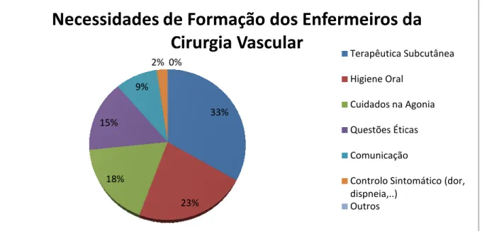 Gráfico 1 – Necessidades de Formação dos Enfermeiros da Cirurgia Vascular.