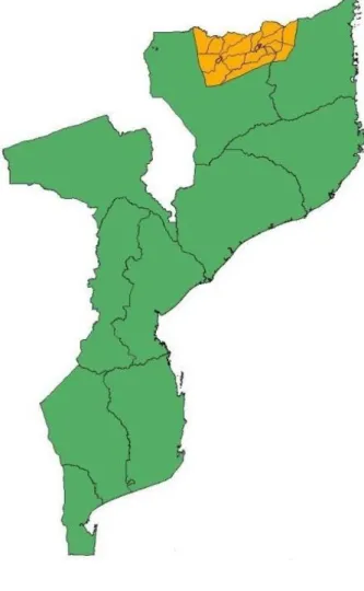 Figure 1-Map of Mozambique highlighting the location of Niassa Reserve (Source: SGDRN 2010) 