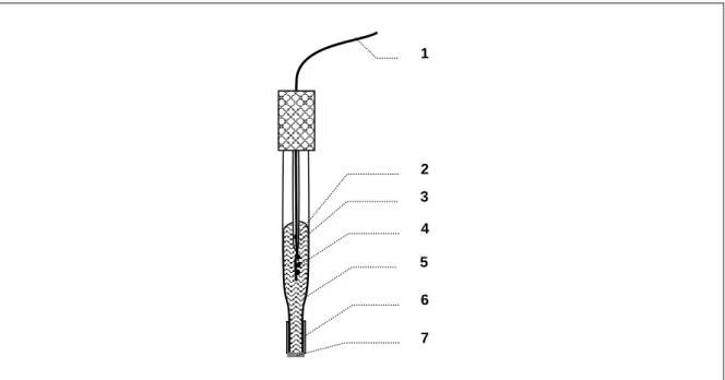 Figura  1.9  –  Esquema  representativo  do  eléctrodo  selectivo  a  ião  cálcio  baseado  numa  membrana  plástica proposto por Moody  e col