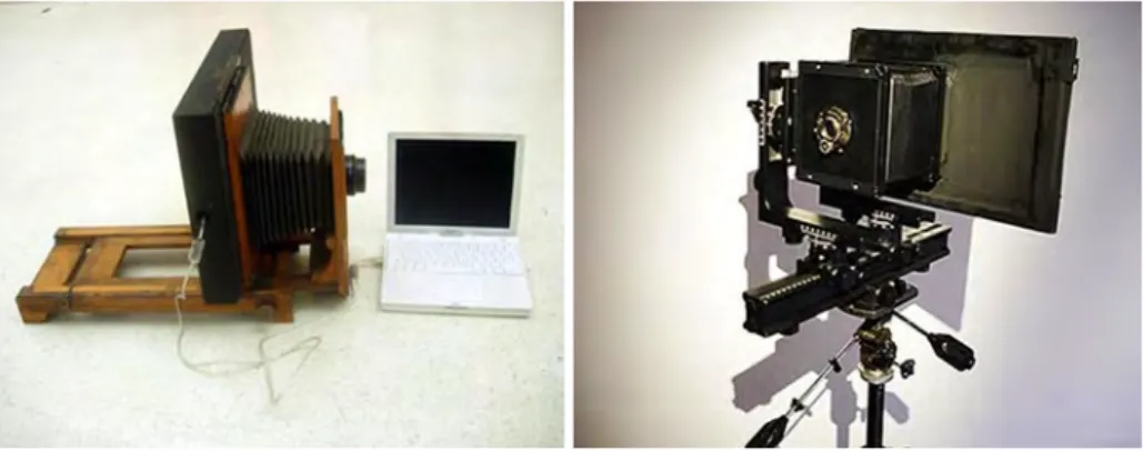 Fig. 13 e 14  dispositivos construídos por michael golembewski para o The Scanner Photography Project