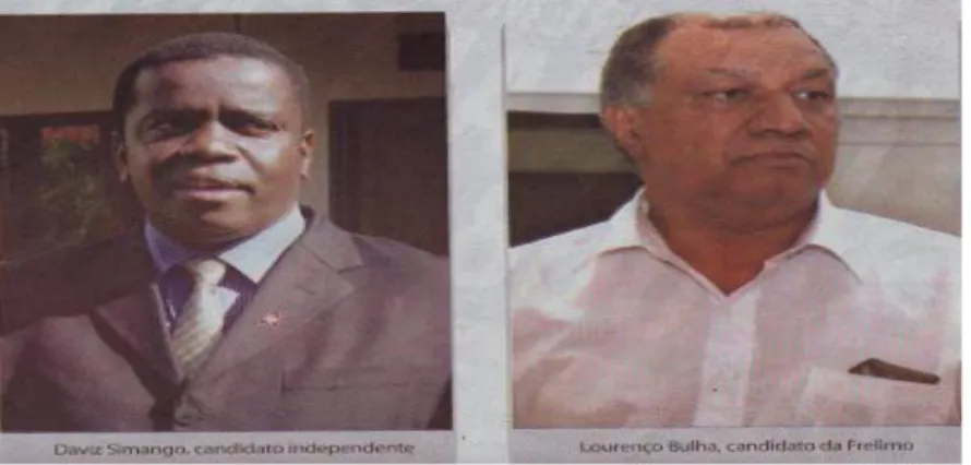 Foto número 1. Principais concorrentes as eleições Municipais em 2008 na Cidade da Beira 