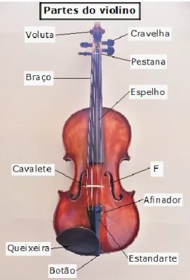 Figura 2 - Partes do violino 