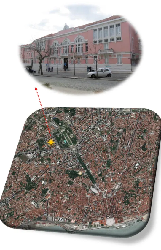 Figura 8 – Localização da Escola Secundária Maria Amália Vaz de Carvalho na cidade de Lisboa