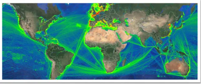 Figure 1 - Main international maritime routes (Jornal da Economia do Mar, n.d.). 