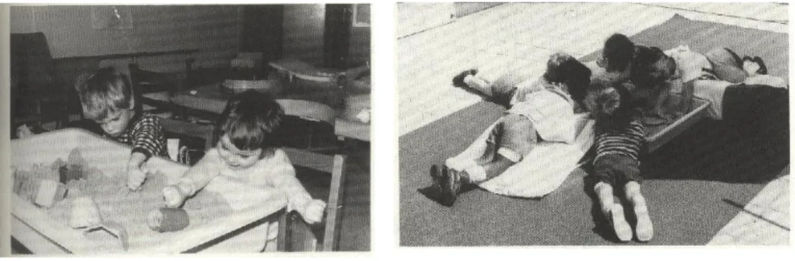 Figura 3 - Crianças com paralisia cerebral a brincarem na areia ( in Woods,1994:31) 