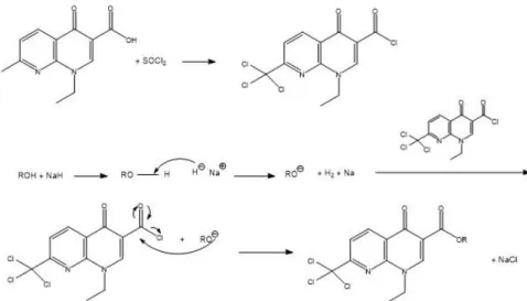 Figure 2. 7 - Scheme of ester synthesis by method B. 