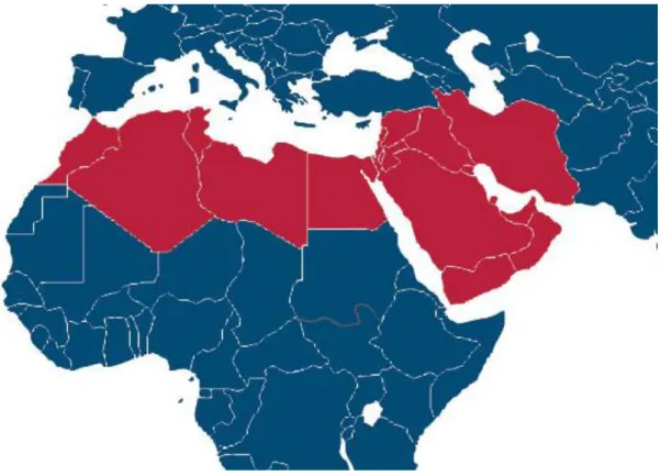 Figura 1 – Região do MENA  Fonte: (World Bank, 2017) 