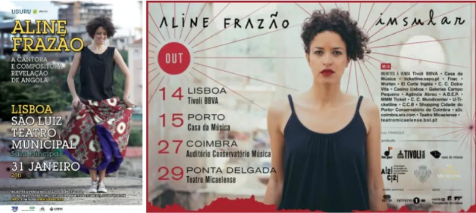 Figure 4.4 – Aline´s Frazão advertizing posters for “Movimento” and “Insular” concerts