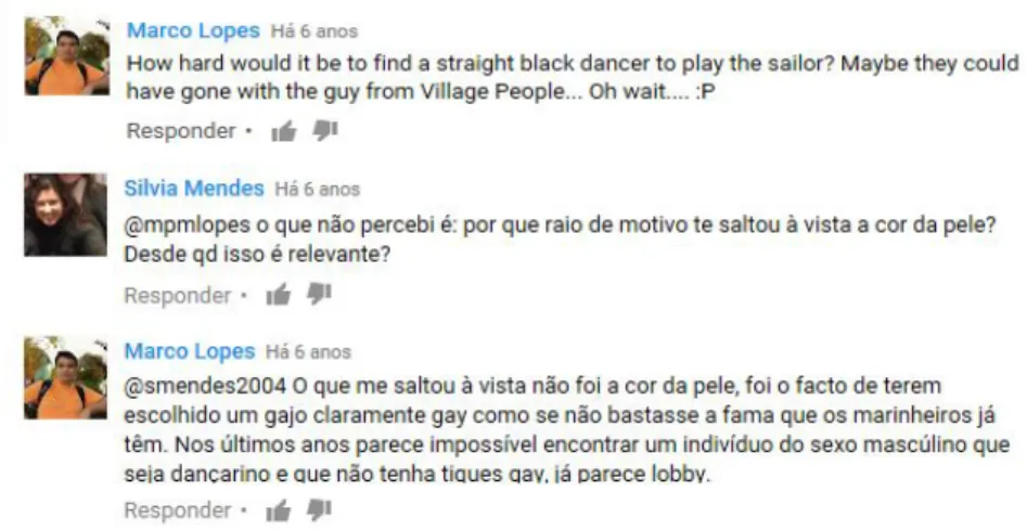 Figure 3.1 - Comments on youtube 76  for “I´m the captain of my soul” music video.  