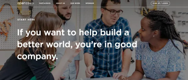 Figura 1 – OpenIDEO > Participate > Start Here ,  https://www.openideo.com/overview  