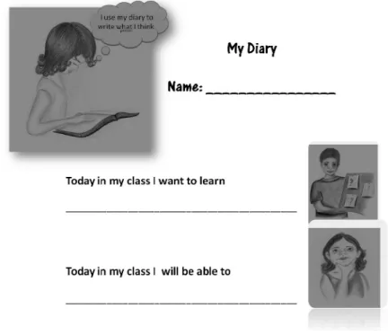 Figure 9. First part of the diary task with the first and second open-ended questions