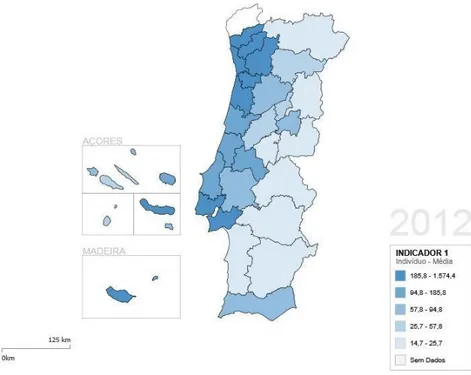 Figure 1 - Population Density of Portugal 