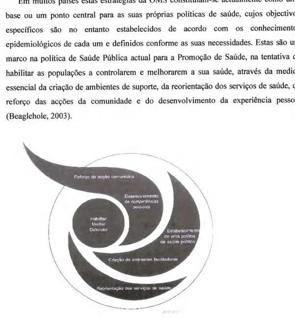 Figure  10  -  Conceito  de  Política  de  Saúde  Publica  na  perspectiva  de  Promoção  Saúde  (Beaglehole, 2003).