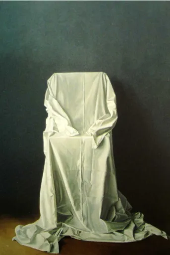 Fig. 1 – Domingos Pinho ‑ À Pintura Ocidental, 1977,  óleo sobre tela, 192x128 cm . Colecção particular