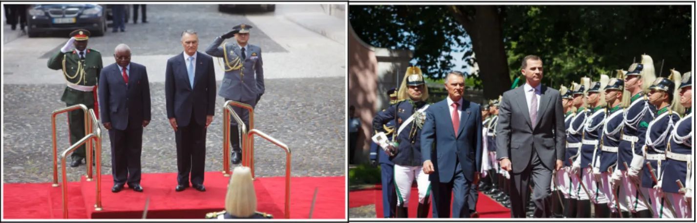 Fig. 2 Visita de Chefe de Estado ao Palácio de Belém Fig. 3  Revista à Guarda de Honra