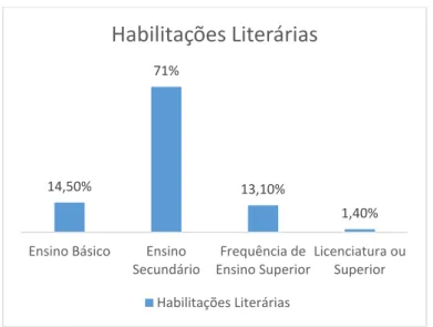 Figura 3- Gráfico das habilitações Literárias 