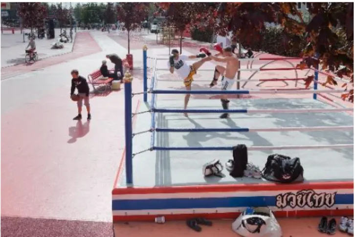 Figure 18 – About 60 different nations were represented  through  different  urban  furniture  elements  along  the  Park