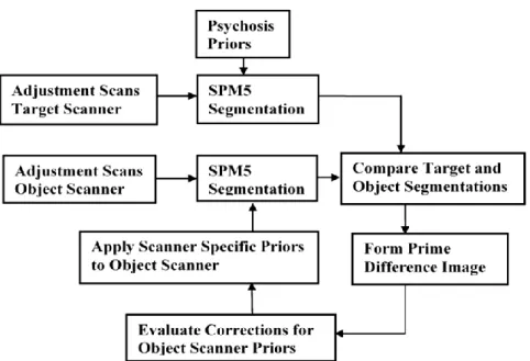 Figure 3. 1 – Schematization of the model applied by Moorhead et al., to correct the variability between scanners