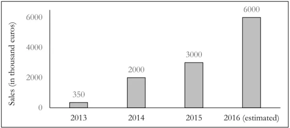 Figure 5. Evolution of Lemon Jelly's sales (2013-2016) 